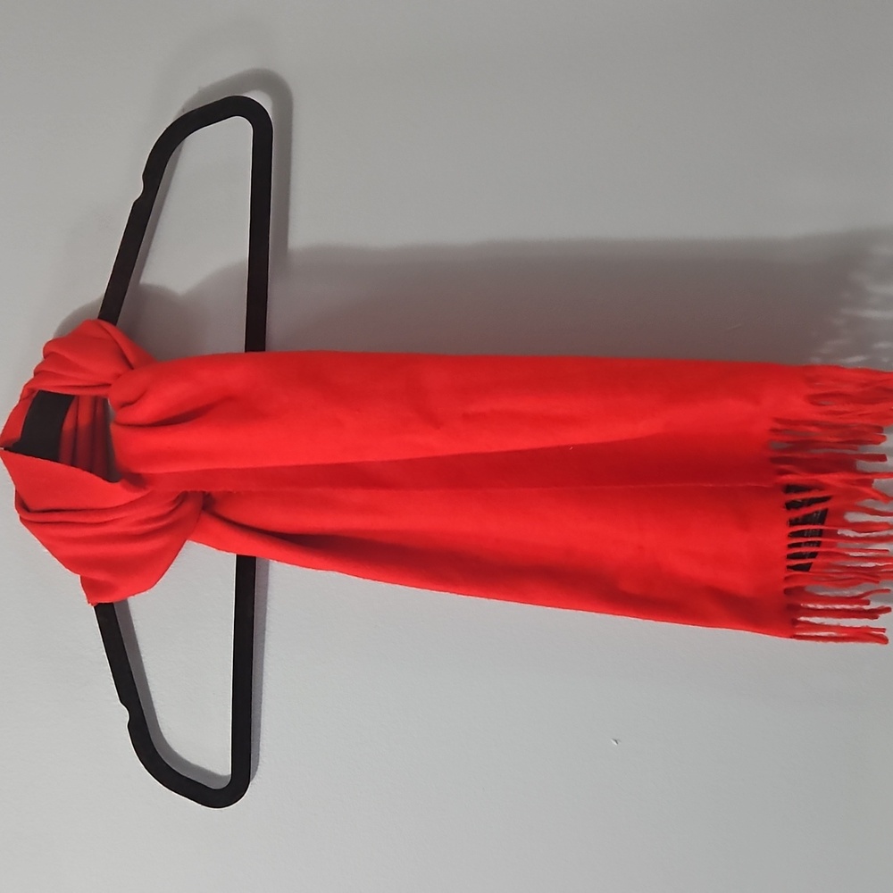 V. FRAAS Red Cashmink Scarf 11x56